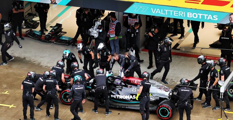 Hamilton zonder zorgen op de startgrid: Mercedes vervangt onderdelen achtervleugel