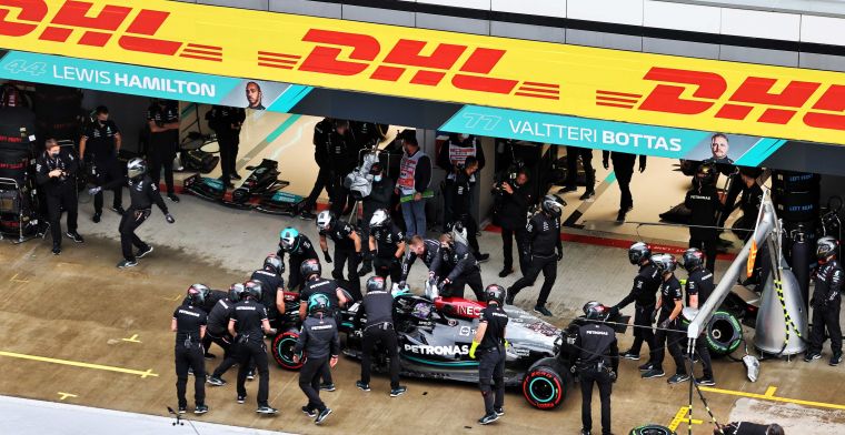 Mercedes pakt snelste pitstop in Rusland, maar Red Bull nog steeds aan de leiding