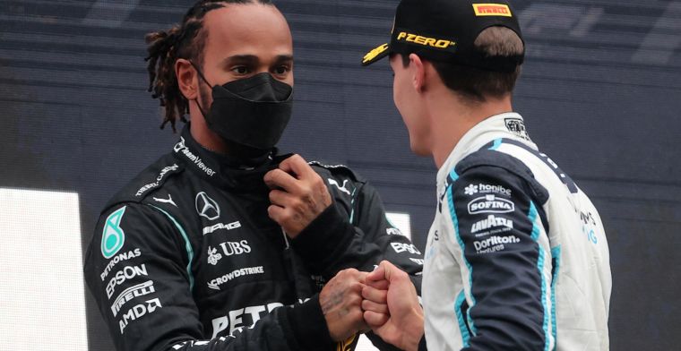 Mercedes zal Hamilton een voordeel geven ten opzichte van Russell