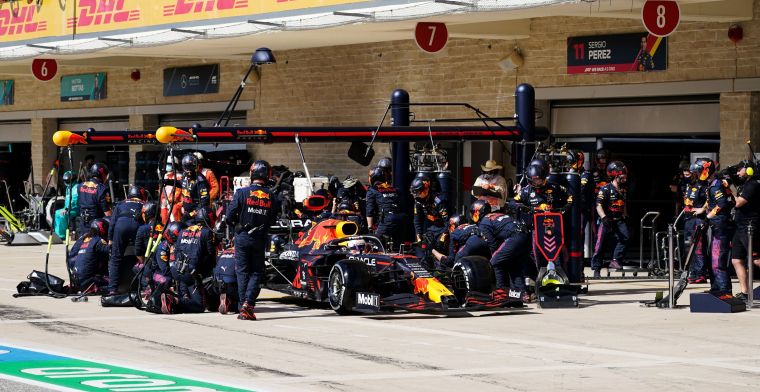 Red Bull presteert matig in pitstops, nieuwe winnaar voor snelste stop in Austin