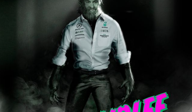 Formule 1 viert Halloween: Toto Werewolff en een doodshoofd voor Verstappen