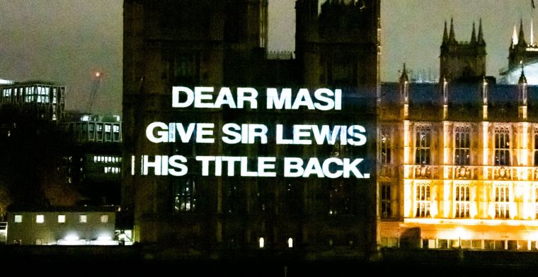 Hamilton-fans gaan door met campagne: Geef Sir Lewis zijn titel terug
