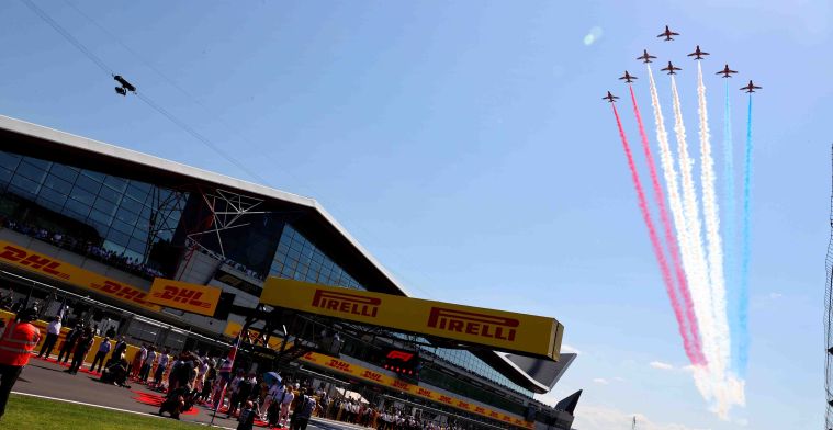 Ondanks verbod op straaljagers zijn de Red Arrows welkom op Silverstone