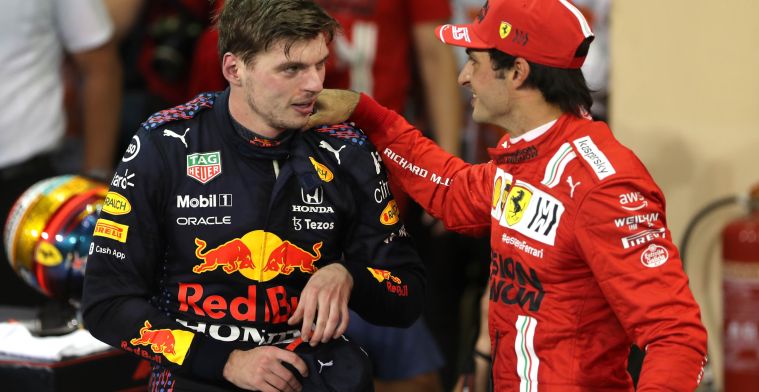 Sainz behoort tot de topcoureurs: ''Hij was even snel als Verstappen''