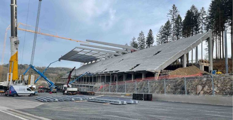 Spa-Francorchamps toont gigantische tribune bovenaan Eau Rouge