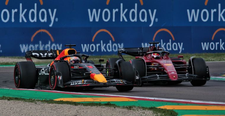 Start GP Imola | Waanzinnige start voor Red Bull, drama bij Ferrari