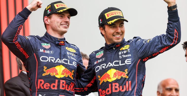 Verstappen en Perez zitten het dichtst bij elkaar van alle coureurs in 2022