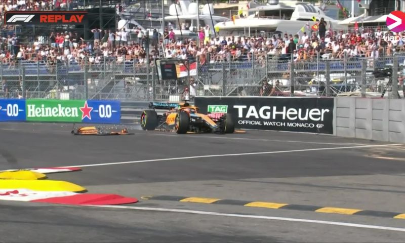 Ricciardo veroorzaakt rode vlag met crash in VT2 Monaco