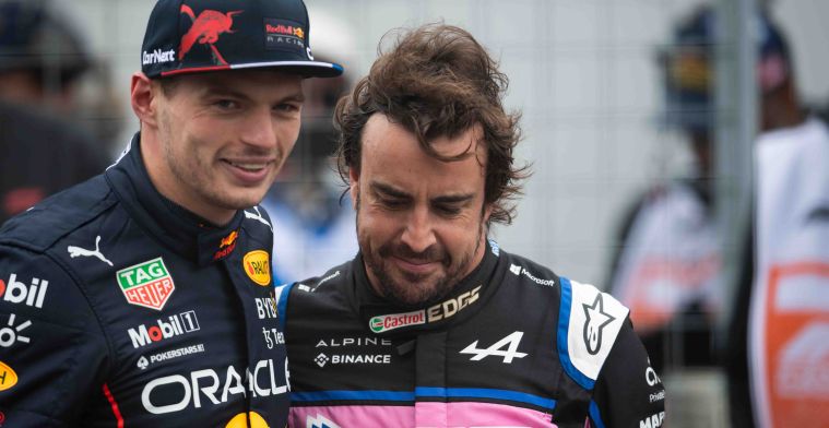 Verstappen heeft veel respect voor Alonso: 'Mooi om de eerste rij te delen'