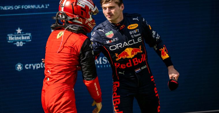 Verstappen maakt het verschil ten opzichte van Leclerc op zondag