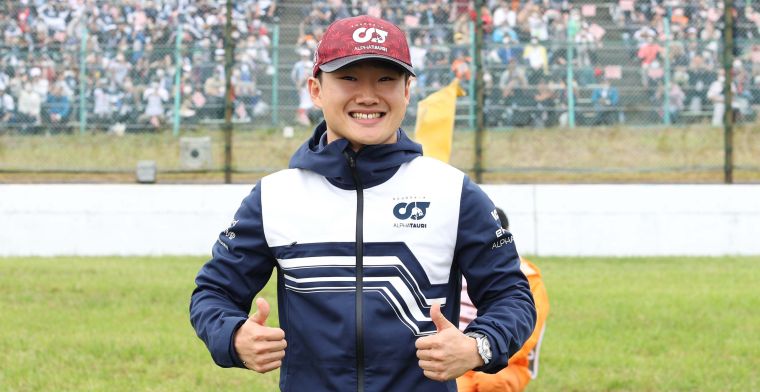 Tsunoda: 'Geweldig dat Japanse fans titelzege Verstappen konden meemaken'