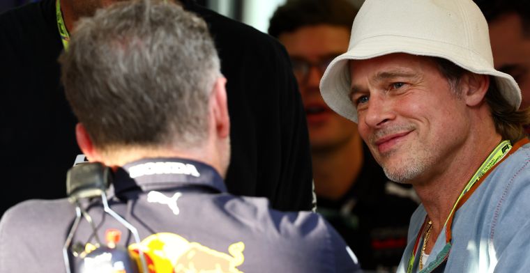 Brad Pitt geniet van Verstappen: 'Heerlijk om je te zien racen'
