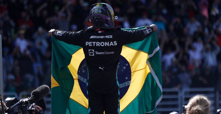 Hamilton geliefd bij Braziliaanse fans: 'Daarom vinden ze hem leuk'