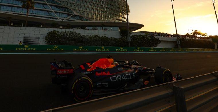 Verstappen gaat in Abu Dhabi sterk van start en blijft voorop rijden