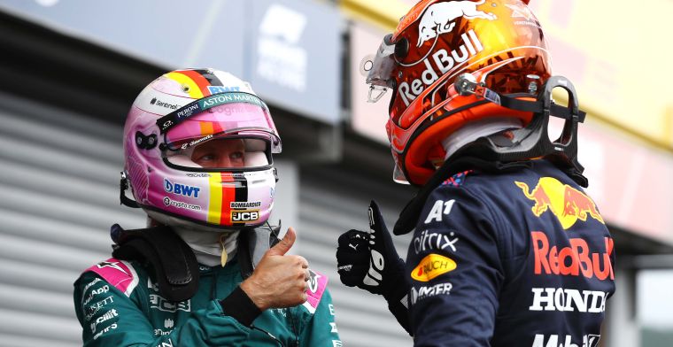 Deze boodschappen lieten Verstappen en Vettel achter op elkaars helm