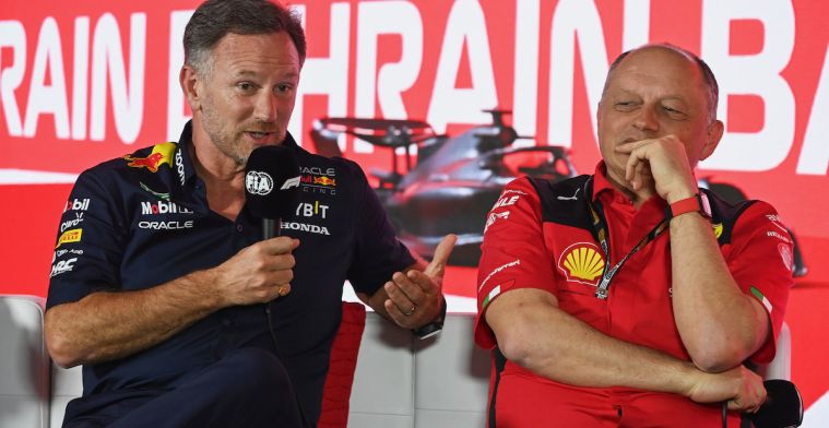 Horner grapt over boete Red Bull: 'De FIA heeft een nieuwe bank gekocht'