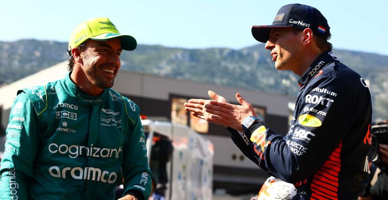 Bromance Verstappen en Alonso groeit: 'Als je niet te agressief bent'