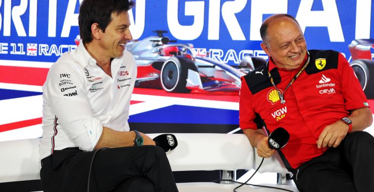 Vasseur lacht om uitspraak Wolff over verschil tussen Verstappen en de rest