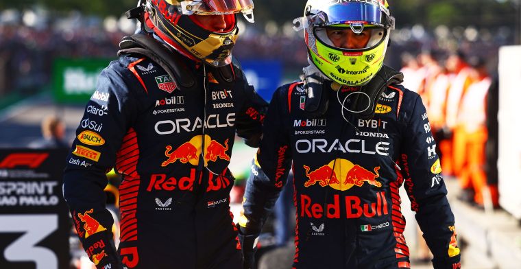 Perez na chaotische GP in Las Vegas: 'Had Leclerc helemaal niet verwacht'