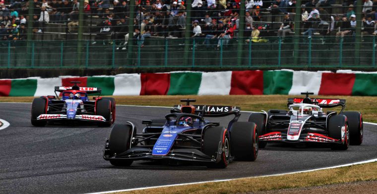 GP Japan begint met rode vlag na zware crash van Ricciardo en Albon